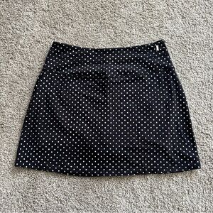 TeezHer Size L Black & White Polka Dot Skort